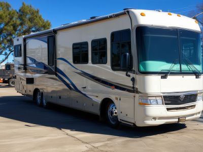RV body work and collision repair services with professional paint job